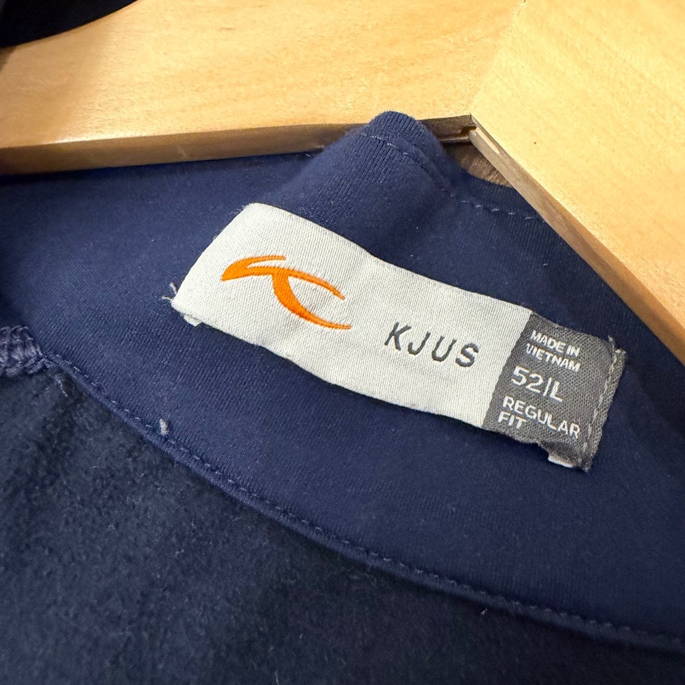 KJUS Men's 52/L Navy Half Zip Ski Golf Performance Pullover Technical - Picture 2 of 7